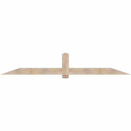 Ekena Millwork Eugene Smooth Timber Gable Bracket, Douglas Fir, 108"W x 18"H x 1 1/2"D x 5 1/2"F, 4/12 Pitch GBW108X18X0206EUG00SDF